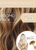 PACK PROMO 25 Extensions Ondulée Kératine 50 cm