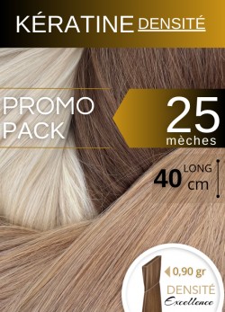 PACK PROMO 25 Excellence Extensions Kératine densité 40 cm