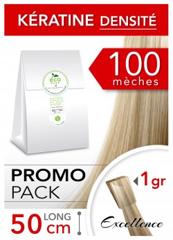 PACK 100 Extensions Excellence Kératine 50 cm 