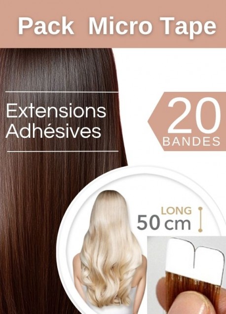 Pack Promo 20 Micro Tape 50 cm Lisse