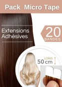 Pack Promo 20 Micro Tape 50 cm Lisse