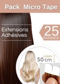 Pack Promo 25 Micro Tape 50 cm Lisse