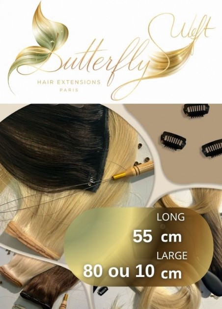 Butterfly Weft – Extensions Weft invisibles premium 55 cm