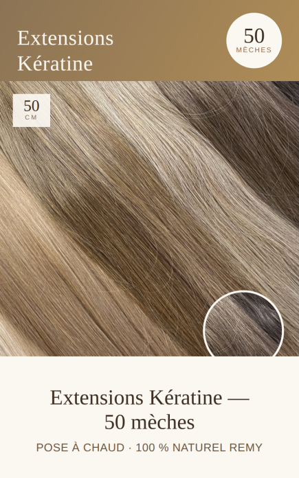 PACK PROMO 50 Extensions Kératine 50 cm