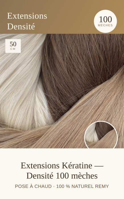 PACK PROMO 100 Excellence Extensions Kératine 1 gramme 50 cm