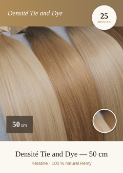 PACK PROMO 25 Excellence Extensions Kératine Tie & Dye 1 gramme 50 cm