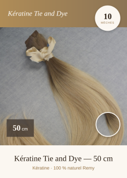Extensions cheveux kératine tie & dye