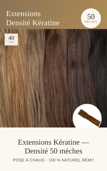 PACK PROMO 50 Excellence Extensions Kératine densité 40 cm