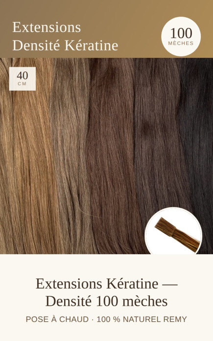 PACK PROMO 100 Excellence Extensions Kératine densité 40 cm