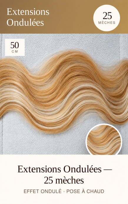 Socap France 25 extensions ondulée 50 cm