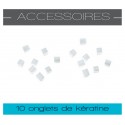 10 onglets de kératine pour extensions cheveux