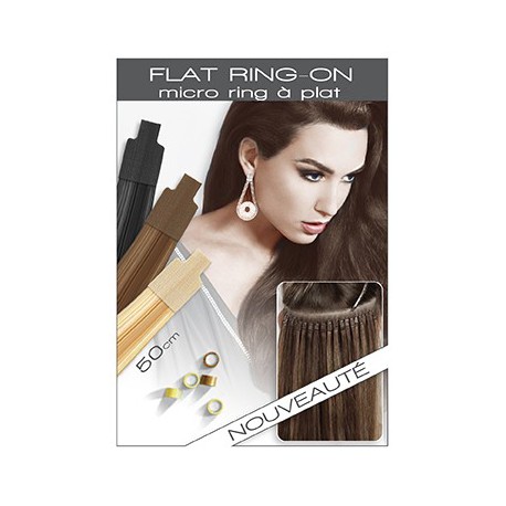 Socap France Extensions en cheveux naturels Flat Ring-On micro-ring à plate
