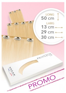 PROMO KIT 3 bandes à clip tête entière en cheveux naturels