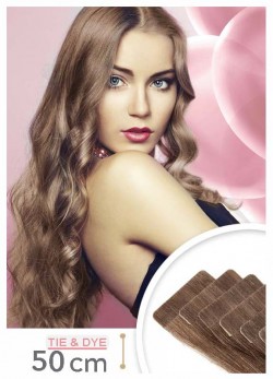 EXTENSIONS ADHÉSIVES TIE & DYE en cheveux naturels 50cm