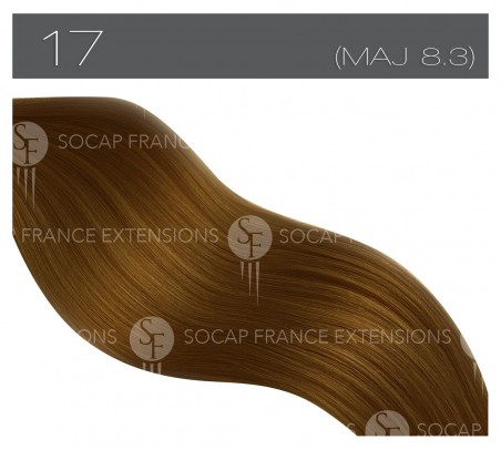 Extensions en cheveux naturels Socap France 7 bandes à clips longueur 50 cm couleur naturelle tête entier 