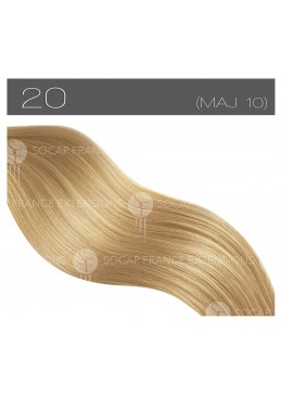 Extensions en cheveux naturels Socap France 7 bandes à clips longueur 50 cm couleur naturelle tête entier 