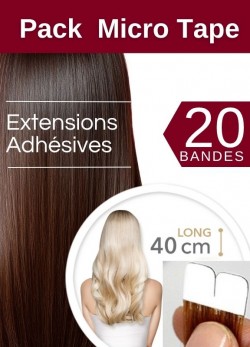 Pack Promo 20 Micro Tape 40 cm Lisse