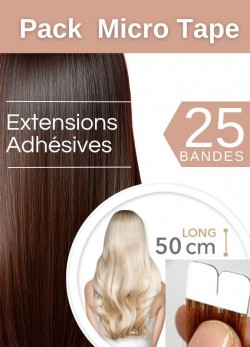 Pack Promo 25 Micro Tape 50 cm Lisse