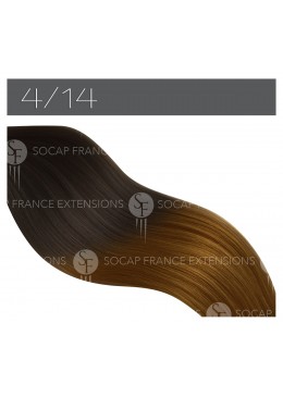Extensions en cheveux naturels Socap France 3 bandes à clip longueur 50 cm couleur effet tie & dye tête entière  100 grammes 