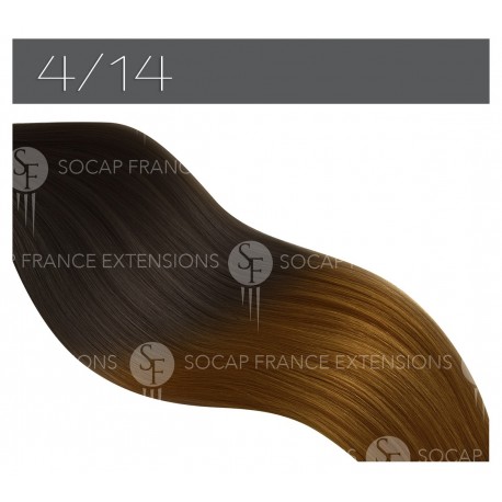 Extensions en cheveux naturels Socap France 3 bandes à clip longueur 50 cm couleur effet tie & dye tête entière  100 grammes 