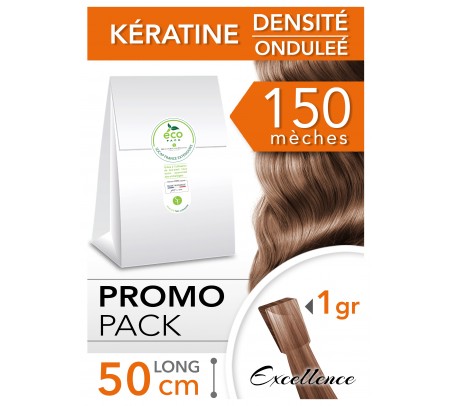 PACK 150 Extensions Excellence Kératine 50 cm Ondulé