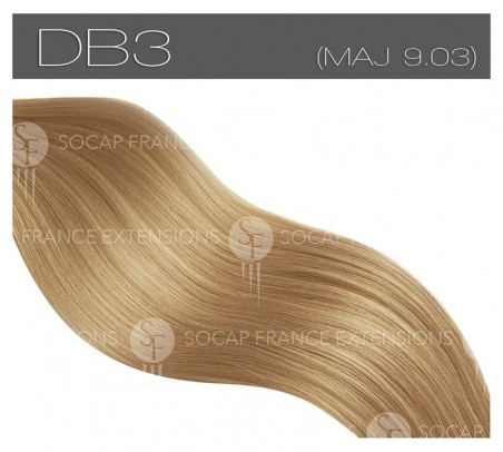 Extensions en cheveux naturels Socap France 7 bandes à clips longueur 50 cm couleur naturelle tête entier 