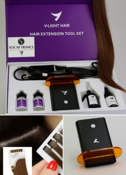 KIT V-LIGHT HAIR – SYSTÈME DE POSE D’EXTENSIONS PAR UV