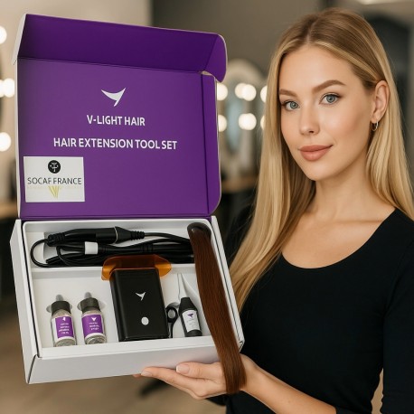 KIT V-LIGHT HAIR – SYSTÈME DE POSE D’EXTENSIONS PAR UV KIT V-LIGHT HAIR – SYSTÈME DE POSE D’EXTENSIONS PAR UV