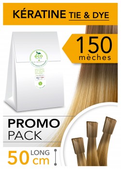 PACK PROMO 150 Extensions Kératine Tie & Dye en cheveux naturels