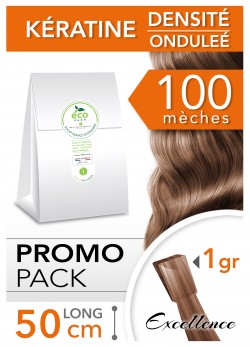 PACK 150 Extensions Excellence Kératine 50 cm Ondulé