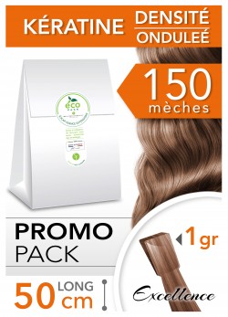 PACK 150 Extensions Excellence Kératine 50 cm Ondulé